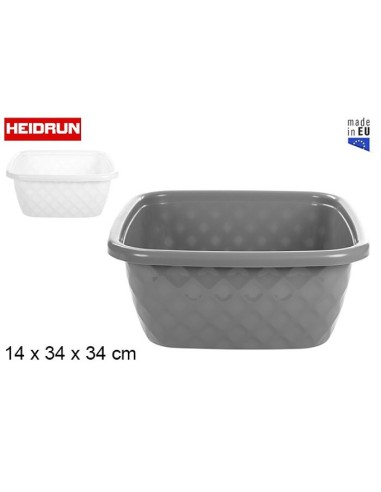 CESTO 14X34X34CM BLANCO/GRIS PLASTICO RECTANGULAR DIAMON