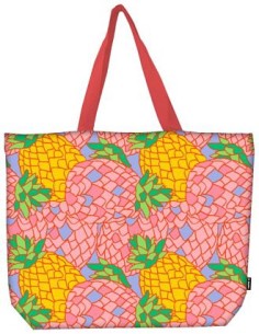BOLSA DE PLAYA PVC BRILLO 40x52 cms. BAGGY PIÑAS