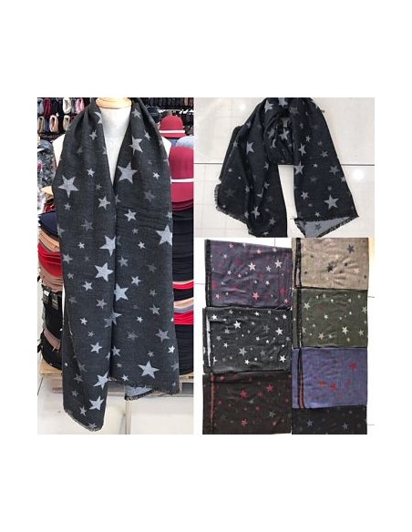 BUFANDA ESTRELLAS COLORES SURT
