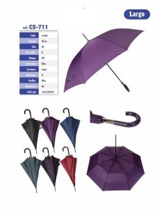 PARAGUAS CS-711 GRANDE 6 COLORES LISO