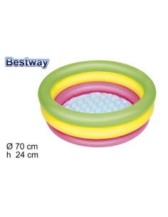 PISCINA HINCHABLE INFANTIL 3 ANILLOS 70 CM