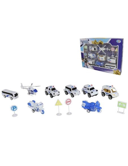 SET VEHICULOS DE EMERGENCIA 12 PCS 38X6X29 CM