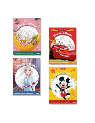 DISNEY VARIOS BUSCA Y COLOREA