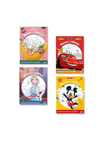 DISNEY VARIOS BUSCA Y COLOREA