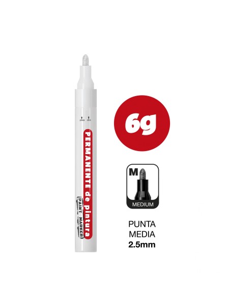 ROTULADOR MARCADOR BLANCO PUNTA 2.5mm