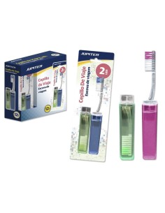 CEPILLO DENTAL PLEGABLE VIAJE ADULTO 2 UD