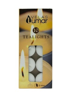 VELA TEALIGHTS PACK 10UND CAJA 5HORAS