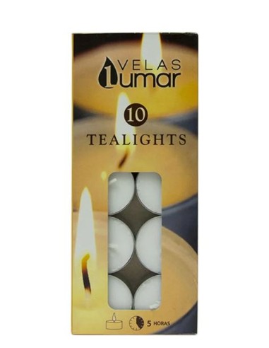VELA TEALIGHTS PACK 10UND CAJA 5HORAS