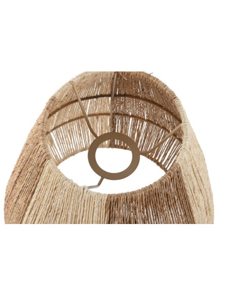 PANTALLA YUTE METAL 30X30X31 NATURAL