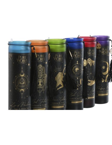 VELA CERA CRISTAL 5,5X5,5X20 300GR MAGIC 6 SURT.