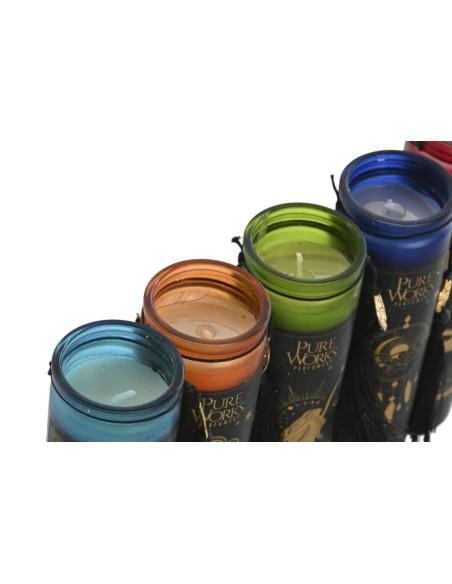 VELA CERA CRISTAL 5,5X5,5X20 300GR MAGIC 6 SURT.