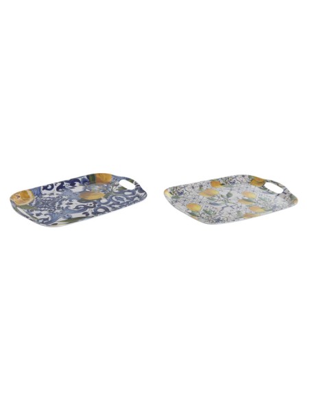 BANDEJA MELAMINA 40,5X29X2,5 AZULEJOS 2 SURT.