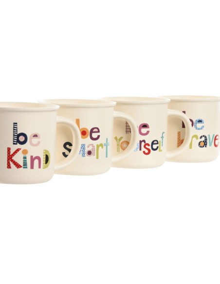 MUG PORCELANA 12,5X9,5X9 360ML, WORDS 4 SURT.