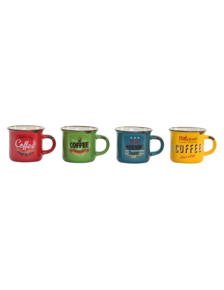 MUG PORCELANA 7,5X5,7X5 70 RETRO CAFE 4 SURT.