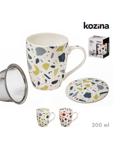 TAZA INFUSION C/ FILTRO 300 ml TERRAZO SURT/2