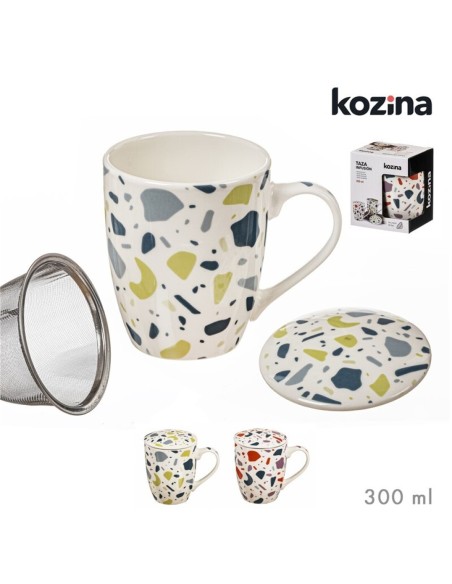 TAZA INFUSION C/ FILTRO 300 ml TERRAZO SURT/2