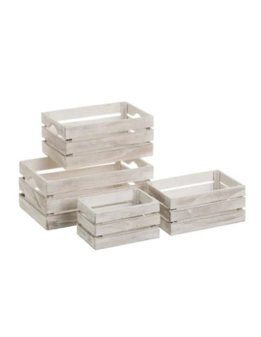 S/4 CAJA CONTRACHAPADO BLANCO 28 X 18 X 12 CM