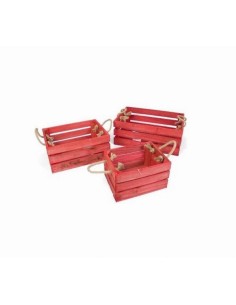 CAJA MADERA WARREN X3 ROJA