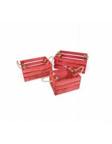 CAJA MADERA WARREN X3 ROJA