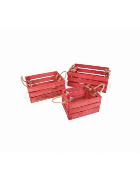 CAJA MADERA WARREN X3 ROJA