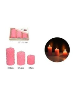 VELA CILINDRO ROSA