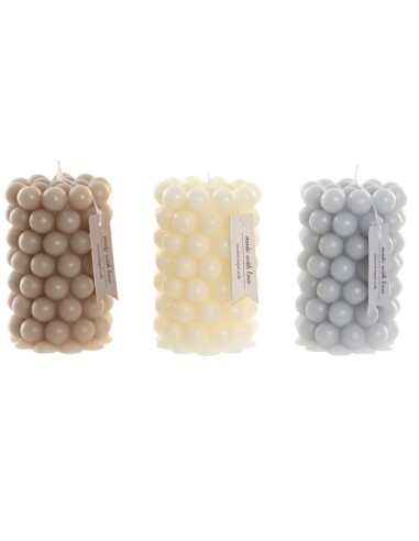 VELA CERA 6X6X10 344 GR. BOLAS 3 SURTIDO