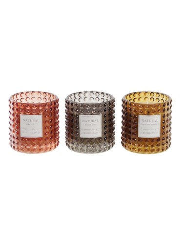 VELA CERA CRISTAL 9X9X9 245 GR, 3 SURTIDO