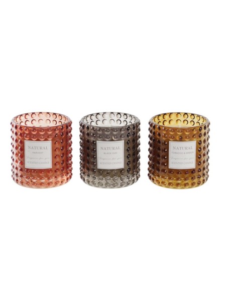 VELA CERA CRISTAL 9X9X9 245 GR, 3 SURTIDO