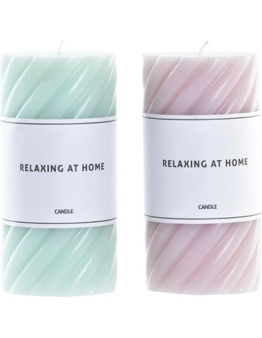 VELA CERA 7X7X14 475 GR. ESPIRAL 2 SURTIDO