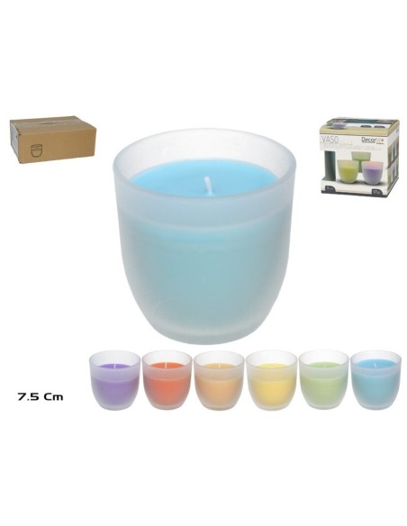 VASO VELA 7,5CM 3% FRAGANCIA 125G 6STD