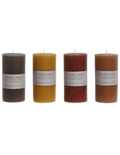 VELA CERA 7X7X14 420 GR. SIMIL PANEL ABEJA 4 SURT.