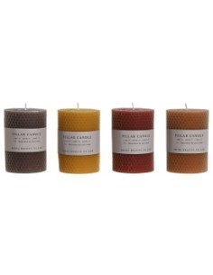 VELA CERA 7X7X10 310 GR. SIMIL PANEL ABEJA 4 SURT.