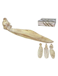 PORTA-INCIENSO WOODEN 20,5X4,2X5,8CM 3 SURT.