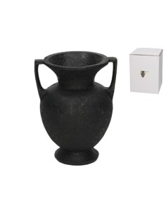 VASIJA NAVIL NEGRA 16X14,5X20,5 CM RESINA