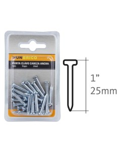 PUNTA 1¨ 25MM CLAVO CABEZA ANCHA