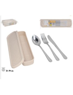 SET CUBERTERIA PORTATIL 3 PCS