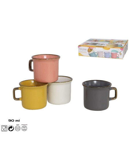 TAZA MUG TIERRA 90ML SURTIDO GRES