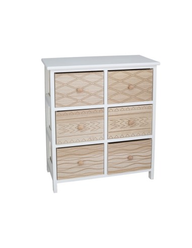 CAJONERA 6 C.INDIA NATURAL 54X28X64