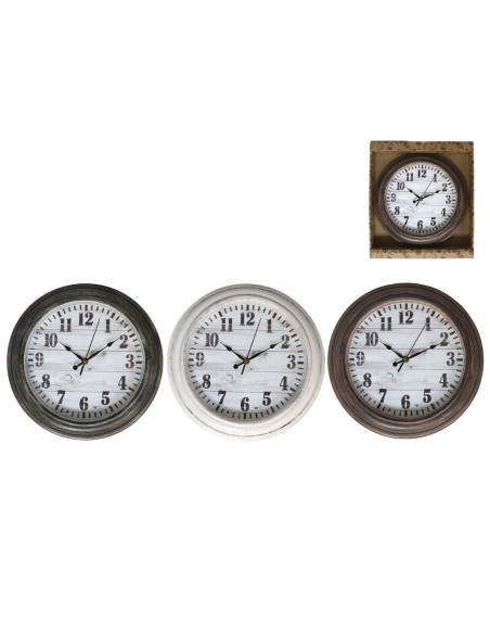 RELOJ DE PARED FLORIDA 30CM 3 SURT.