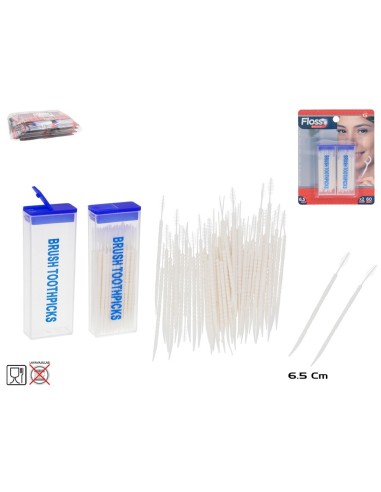 2 SETS 60 PCS FLOSS DENTALES L- 6,5 CM
