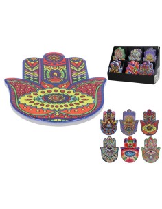 POSAVASOS CERAMICA MANOS 6 SURT 10,5X14,5 CM