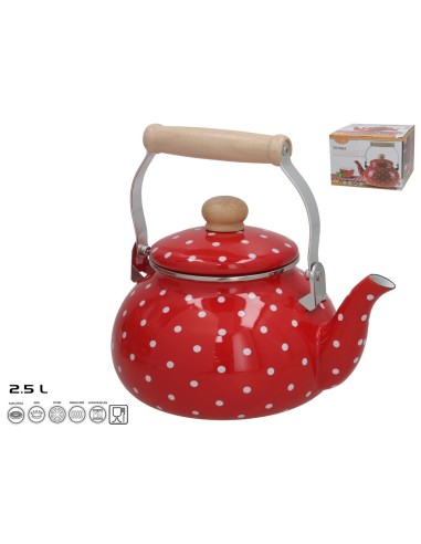 TETERA ESMALTADA LUNARES 2,5L