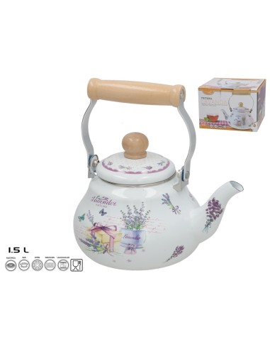 TETERA ESMALTADA LAVANDA 1,5L