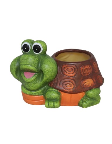 MACETERO TERRACOTA TORTUGA 19X14X12CM