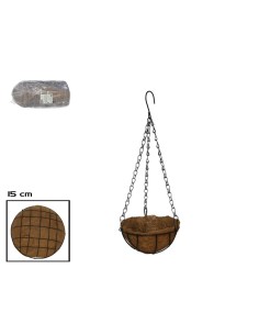 MACETERO COCO COLGANTE BRASIL 15CM