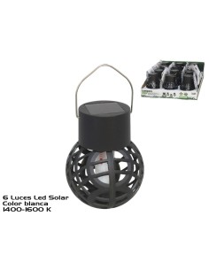 LAMPARA SOLAR COLGANTE EFECTO LLAMA 6 LED 7X9 CM