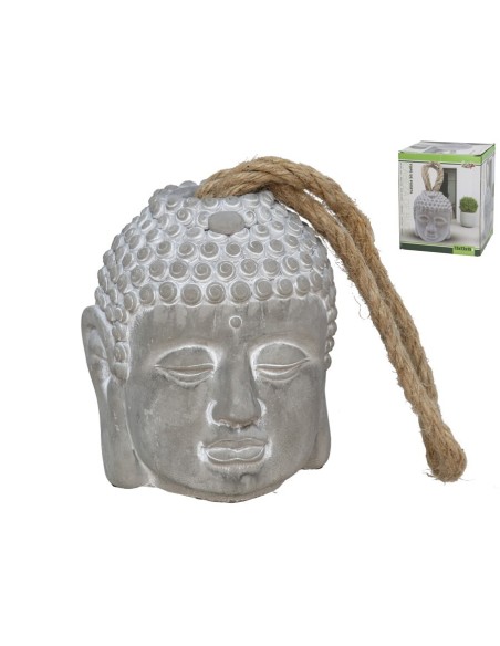 TOPE DE PUERTA CABEZA BUDA GRIS 13X13X15 CM