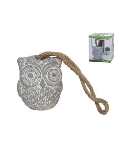 TOPE DE PUERTA BUHO GRIS 13X13X15 CM