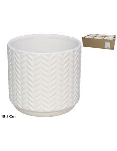 MACETERO CHIARA BLANCO CERAMI. 13,1X13,1X12,5 CM
