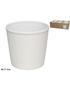 MACETERO JULIETA BLANCO CERAMI. 14,7X14,7X13,5 CM